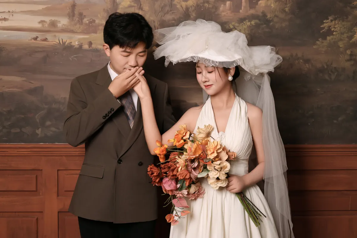 张晓明与谢焕玲婚纱肖像